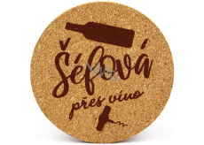 Nekupto Cork Untersetzer Kopf über Wein 10 cm
