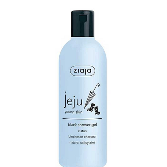 Ziaja Jeju Schwarze Duschseife mit entzündungshemmender und antibakterieller Wirkung 300 ml
