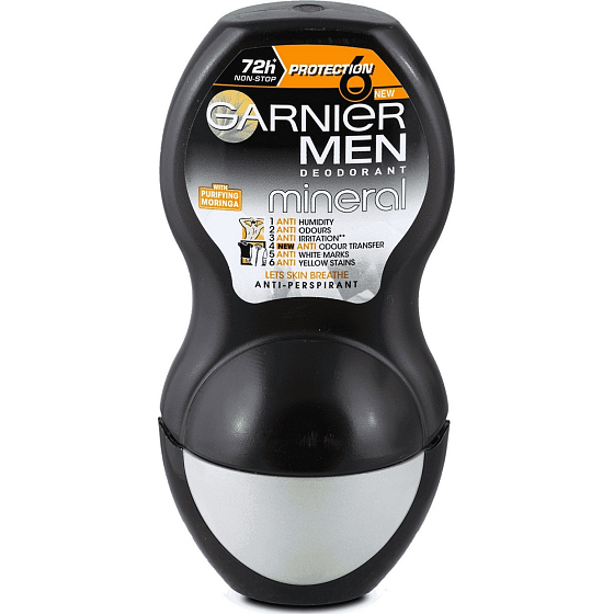 Garnier Men Mineral Protection 6 72h Antitranspirant Deodorant Roll-on für Männer 50 ml