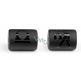 Onyx Waage Sternzeichen, Naturstein-Armbandanhänger, 10 mm 1 Stück, Lebenskraftstein Onyx Waage Sternzeichen, Naturstein-Armbandanhänger, 10 mm 1 Stück, Lebenskraftstein