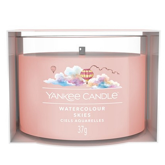 Yankee Candle Watercolour Skies - Aquarell Himmel duftende Kerze Votivglas 37 g