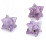 Lepidolith merkaba hmatka aus Naturstein 13 mm, Amulett der Sportler