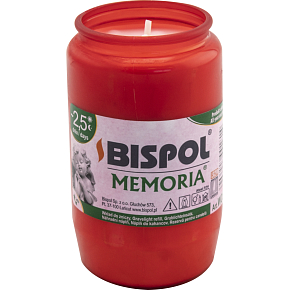 Bispol hřbitovní svíčka Memoria W03 Ölkerze rot, 160 g Bispol hřbitovní svíčka Memoria W03 Ölkerze rot, 160 g