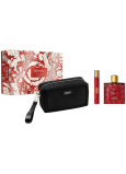 Versace Eros Flame Eau de Parfum 100 ml + Reise-Spray 10 ml + Kosmetiktasche, Geschenkset für Männer