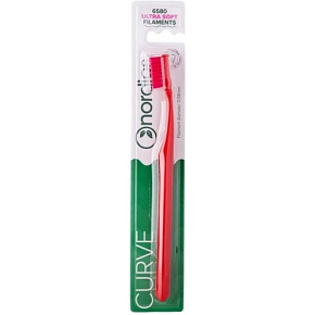 Nordics Curve Ultra Soft zubní kartáček extra měkký 6580, červený 1 kus