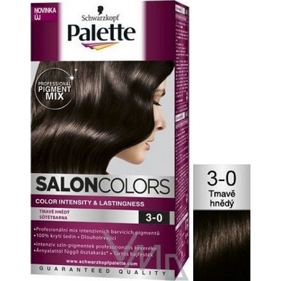 Schwarzkopf Palette Salon Colors Haarfarbe 3-0 Dunkelbraun