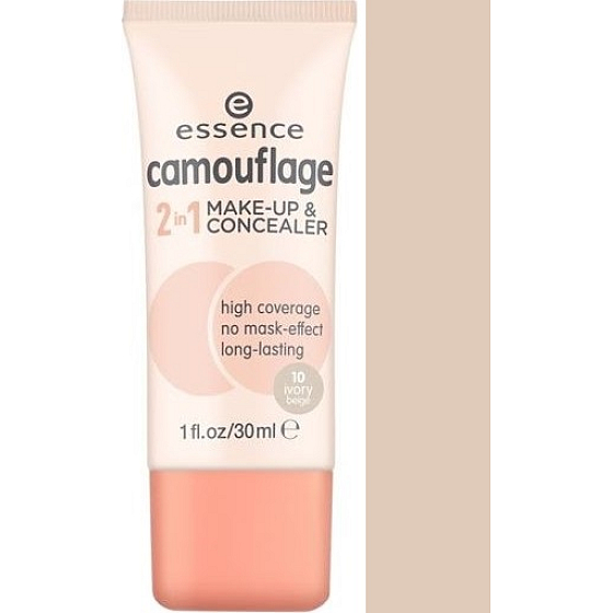 Essence Camouflage 2in1 Make-up & Concealer 10 Elfenbeinbeige 30 ml