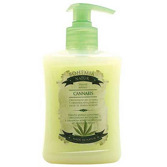 Böhmen Geschenke Cannabis Hanföl cremige Flüssigseife 300 ml