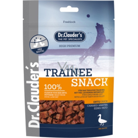 DR. Clauders Trainee Snack Ente getrocknete Würfel Fleisch Ergänzungsfutter 100% Fleisch für Hunde 80 g