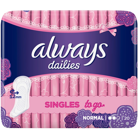 Always Dailies Singles To Go Normal 20 Stück