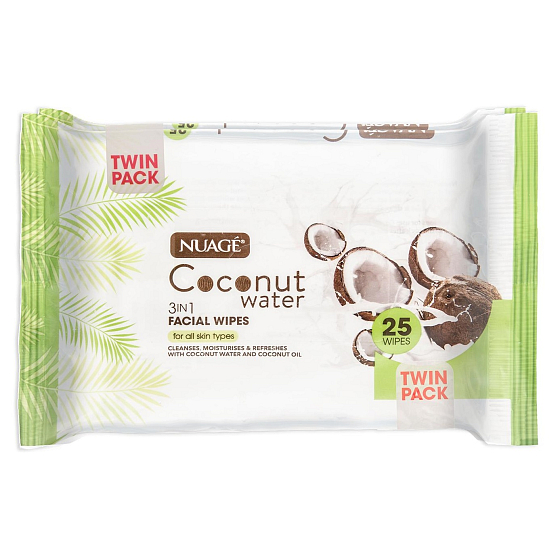 Nuagé Skin Coconut Water Reinigungstücher 25 Stück