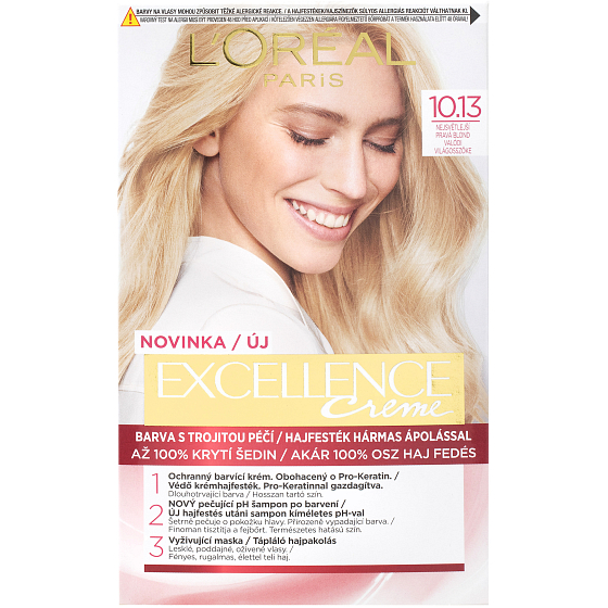Loreal Paris Excellence Creme Haarfarbe 10.13 Die hellste echte Blondine