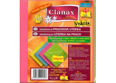 Clanax Universal Staubtuch Viskose 35 x 38 cm 125 g / m2 4 Stück