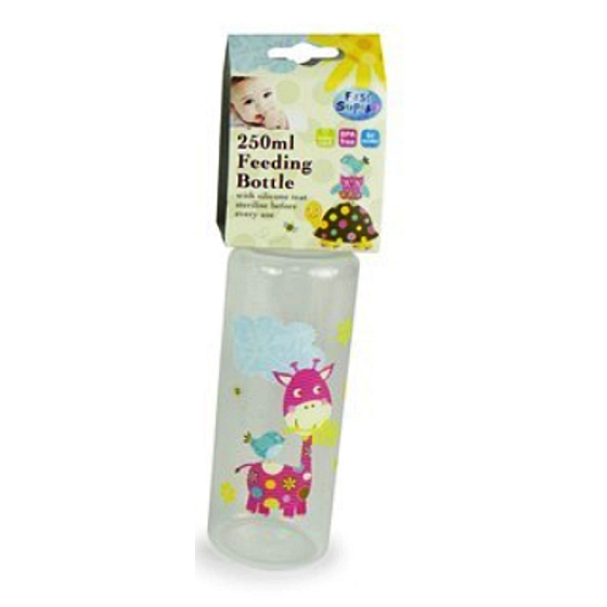 Erste Schritte Patchwork 0+ Babyflasche Pink Giraffe 250 ml