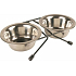 Trixie Edelstahlschale mit Ständerdurchmesser 16 cm, 2 x 0,75 l
