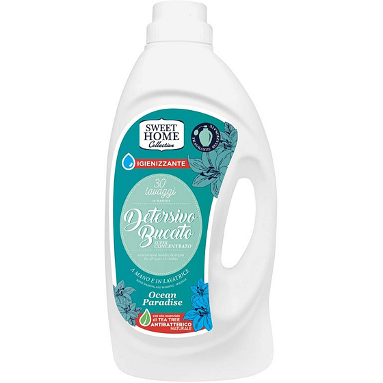 Sweet Home Ocean Paradise - Sea Breeze Waschgel für weiße und farbige Kleidung 30 Dosen 1950 ml