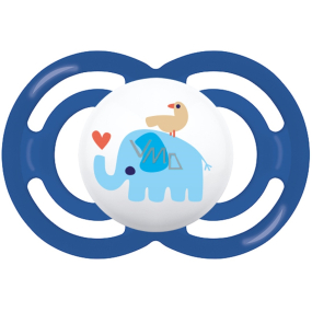 Mam Perfect Silikon orthodontische Schnuller 6+ Monate Blau mit Elefant