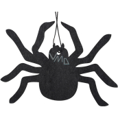 Schwarze Holzspinne zum Aufhängen 12 x 8,5 cm