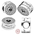 Charme Sterling Silber 925 Happy Anniversary, Stopper, Clip Perle für Armband