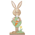 Hölzerner Hase mit Karotten 31 cm