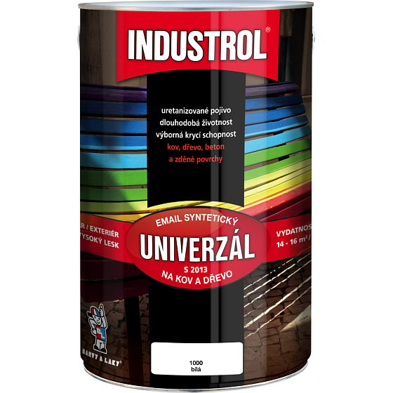 Industrol S2013 universell glänzend Oberfarbe für Metall und Holz, 1000 weiß, 4 l