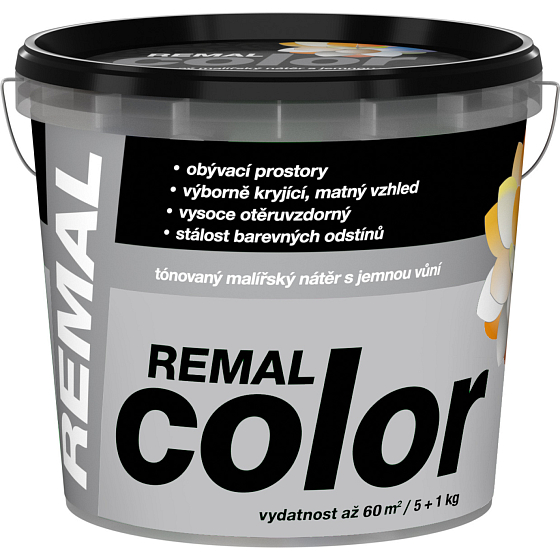 REMAL Color Malerfarbe für Wände 150 Platin, 5+1 kg