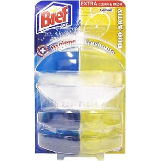 Bref Duo Active Extra Clean & Fresh Zitronen-WC-Gel 60 ml + 2x Nachfüllung