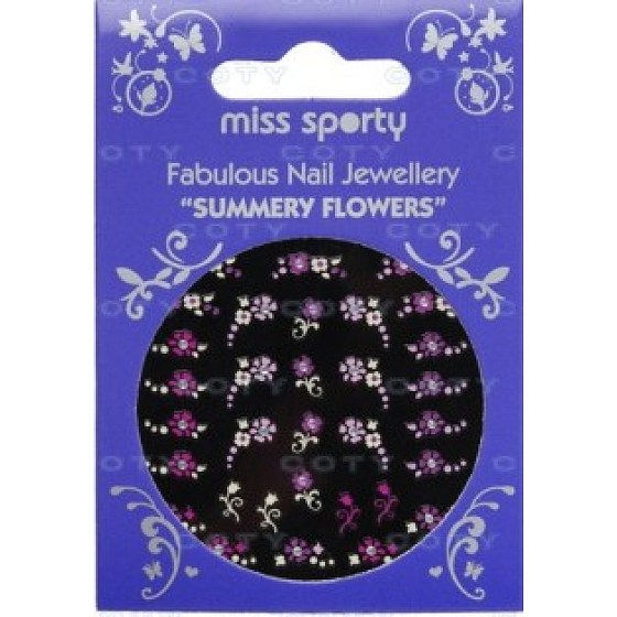 Miss Sports Summery Flowers Nageldekorationen 32 Stück
