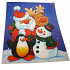 Fensterfolie ohne kleberfarbenen Weihnachtsmann und Rentier 43 x 30 cm