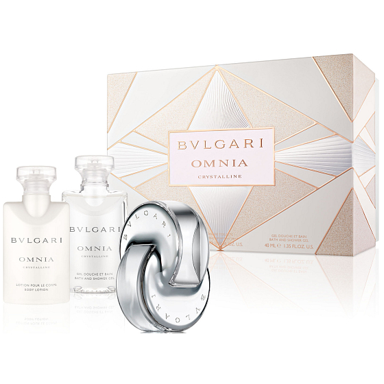 Bvlgari Omnia Kristallines Eau de Toilette 40 ml + Körperlotion 40 ml + Duschgel 40 ml, Geschenkset