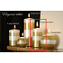 Lima Elegance White Candle Gold Zylinder 50 x 100 mm 1 Stück