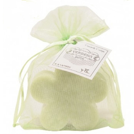Soaptree Verbena Luxusseife mit Mandelöl im Organzabeutel Blüte 100 g