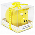 Albi Schatzkiste kleines Ferkel Sei wie ein Schwein in Roggengelb 7 cm × 6,5 cm × 7,3 cm