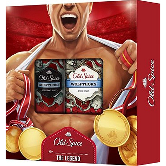 Old Spice Wolfthorn Deo Spray 150 ml + Duschgel 250 ml, Kosmetikset