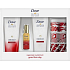 Dove Advanced Haarshampoo 250 ml + Spülung 250 ml + Ölserum 50 ml + Dose mit Gummibändern, Brötchenpolster und Pinzette, Kosmetikset