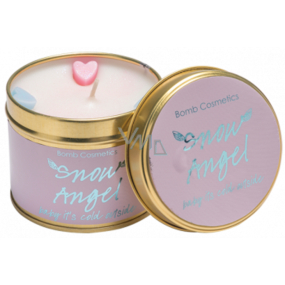 Bomb Cosmetics Snow Angel Duftende natürliche, handgemachte Kerze in einer Dose kann bis zu 35 Stunden brennen