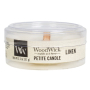WoodWick Linen - Reine Duftkerze mit Holzdocht petite 31 g