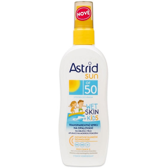 Astrid Sun Wet Skin Kids OF50 transparentes Sonnenspray 150 ml