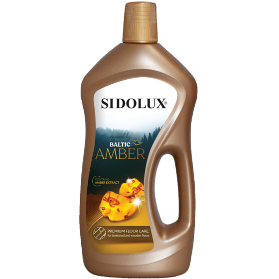 Sidolux Baltic Amber Premium Bodenpflege zur Pflege und Reinigung von Laminat- und Holzoberflächen sowie Parkett 750 ml