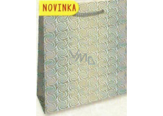 Nekupto Geschenk Papiertüte Hologramm 32 x 26 x 13 cm Silber 123 02 THL