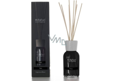 Millefiori Milano Natural Nero - Schwarzer Diffusor 250 ml + 8 30 cm lange Stiele für mittelgroße Räume hält mindestens 3 Monate