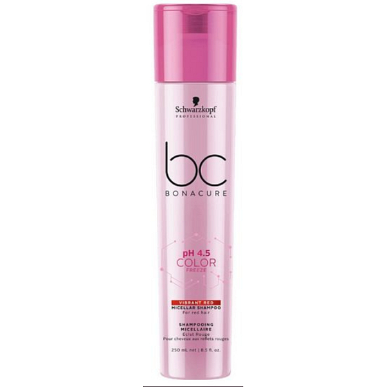 Schwarzkopf Professional BC Bonacure pH 4.5 Color Freeze Vibrant Red Micellar Shampoo für rote Haartöne 250 ml