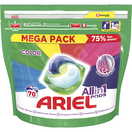 Ariel All in 1 Pods Farbgelpads für farbige Wäsche 70 Stück x 35 ml