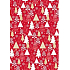 Ditipo Geschenkpapier 70 x 200 cm Rot-weiße und goldene Bäume