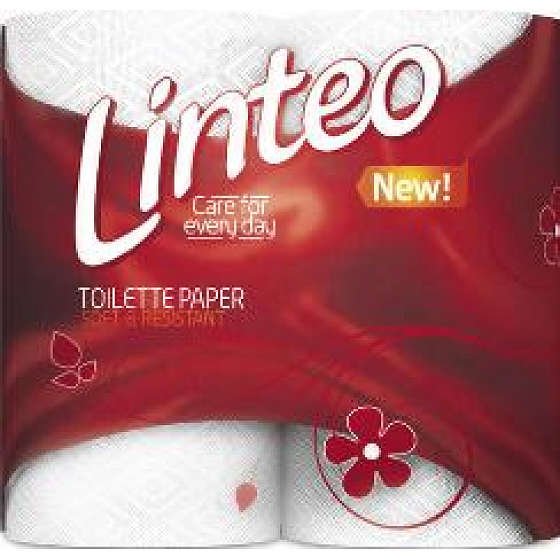 Linteo Satin Care & Comfort Toilettenpapier 2 Lagen 200 Stück 4 Rollen