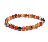 Achat gelb Armband elastisch Naturstein, Kugel 6 mm / 16 - 17 cm
