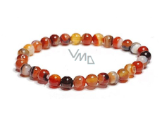 Achat gelb Armband elastisch Naturstein, Kugel 6 mm / 16 - 17 cm