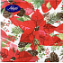 Nekupto Papierservietten 3 Lagen 33 x 33 cm 20 Stück Weiß, Weihnachtsrosen, Hagebutten, Stechpalme