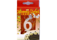 Happy Light Cake Kerze Nummer 6 in einer Box
