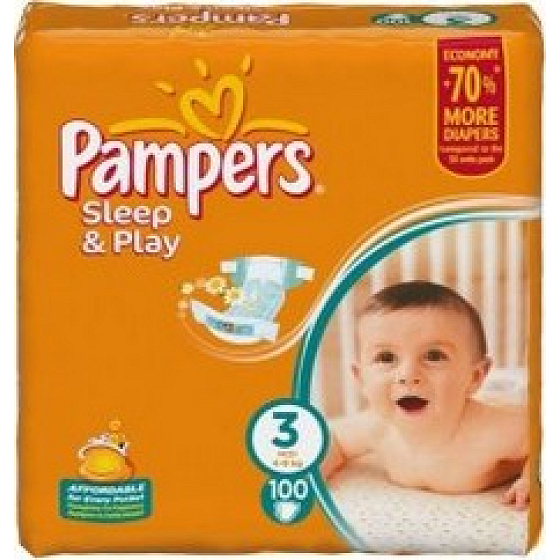 Pampers Sleep & Play 3 Midi 4 - 9 kg Windeln 100 Stück